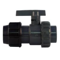 Кран кульовий з ПВХ компресійний Astore 40 х 1 1/4