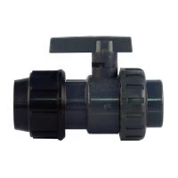  Кран кульовий з ПВХ компресійний Astore 50 мм x 1 1/2