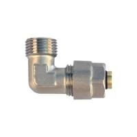 Кутник обжимний нікельований 20 мм x 1/2