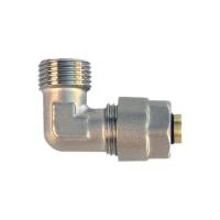 Кутник обжимний нікельований 20 мм x 3/4