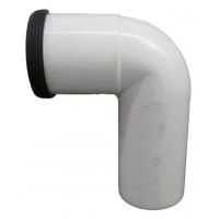 Выпуск для унитаза угловой 90° D 110 мм  удлиненный с прокладкой L 230 мм Valsir