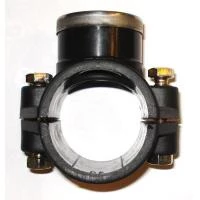 Хомут для врезки с усиленным кольцом 125 мм x 2