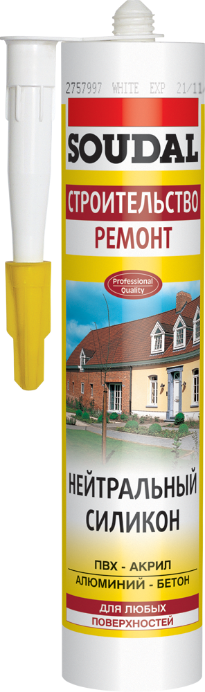 Силікон нейтральний прозорий Soudal 310 мл