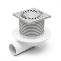 Двухкорпусный трап МСН с горизонтальным подключением DN50 с сухим сифоном Neptun 