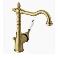 Змішувач для біде Demm Vara у ретро стилі з донним клапаном бронзовий