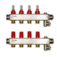 Коллектор Danfoss SSM-F на 4 контура с расходомерами