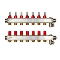 Коллектор Danfoss SSM-F на 7 контуров с расходомерами