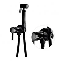 Комплект гигиенического душа Demm круглый с гибким шлангом 150 см черный