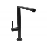 Смеситель для мойки Demm с поворотным изливом высокий черный