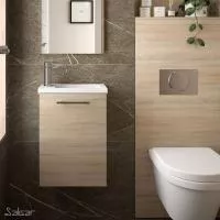 Комплект меблів Salgar Micro 400 тумба Mini Oak Caledonia з умивальником