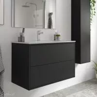 Комплект меблів Salgar Optimus 800 тумба Matt Black з умивальником