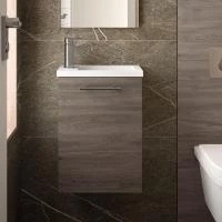Комплект меблів Salgar Micro 400 тумба Mini Eternity Oak з умивальником