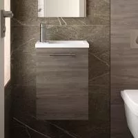 Комплект меблів Salgar Micro 400 тумба Mini Eternity Oak з умивальником
