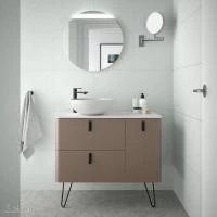 Тумба под умывальник Salgar Uniiq 900 Matt Moka правая с 1 дверцами и 2 ящиками с доводчиком