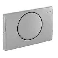 ​Смывная клавиша Geberit Delta 10 для смыва/стопа из нержавеющей стали матированный сатин