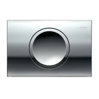 Змивна клавіша Geberit Delta15, для змиву/стопу: Глянцевий хром