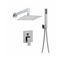 Комплект скрытого монтажа для душа Demm квадратный хромированный