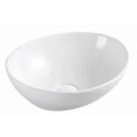 Накладная раковина ROMSTAL ROUND, керамика, 41x33,5 см, белая