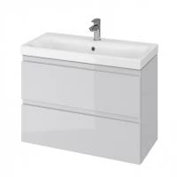 Комплект тумба + умивальник B07 Cersanit Moduo Slim 80 сірий