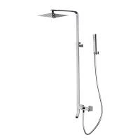 Душова система Demm Slim з виливом на ванну хромована