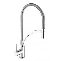 Смеситель для кухни Demm с поворотным изливом хромированный