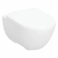 Підвісний унітаз Geberit Modo безободковий з сидінням Soft Close круглої форми