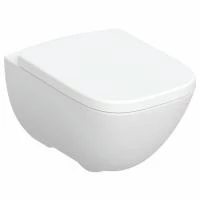 Подвесной унитаз Geberit Modo безободковый с сиденьем Soft Close прямоугольной формы