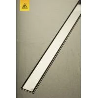 Душевой канал 850 мм с матовой решеткой Классик и Под плитку,нержавеющая сталь, горизонтальный флане