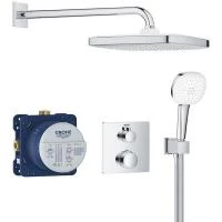 Душевой комплект скрытого монтажа Grohe Grohtherm Tempesta 250 Cube
