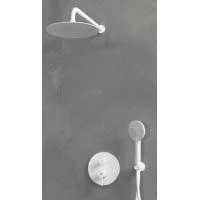 Набір прихованого монтажу для душу SIRIO, круглої форми, білого кольору