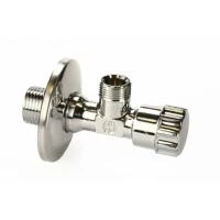 Сантехнічний кран кутовий General Fittings 1/2”x1/2” H-72 хромований з розеткою