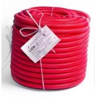 Гофротруба захисна Lion 24/28 мм червона бухта 50 м