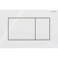 Кнопка Geberit Sigma30 с двойным смывом белого цвета
