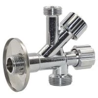 Кран двойной угловой для сантехприборов Albertoni D902694 1/2