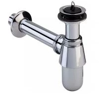 Сифон для раковини з декоративною розеткою 50 мм хром