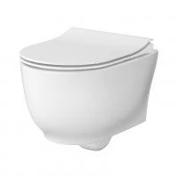 Унітаз підвісний Cersanit Luna CleanOn SET C190 з дюропластовим сидінням