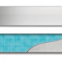 Душевой канал MCH 650 мм с полированной решеткой Классик и под плитку