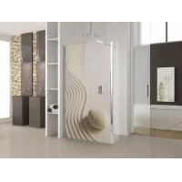 Душевые двери Novellini WALK-IN PR GEAM DECOR A0041 Sx 120x100x200 см серебряный профиль