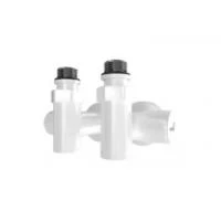 Кран кутовий під ТЕН білий глянет