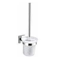 Йоршик для унитаза Kroner Square хром/ матовое стекло