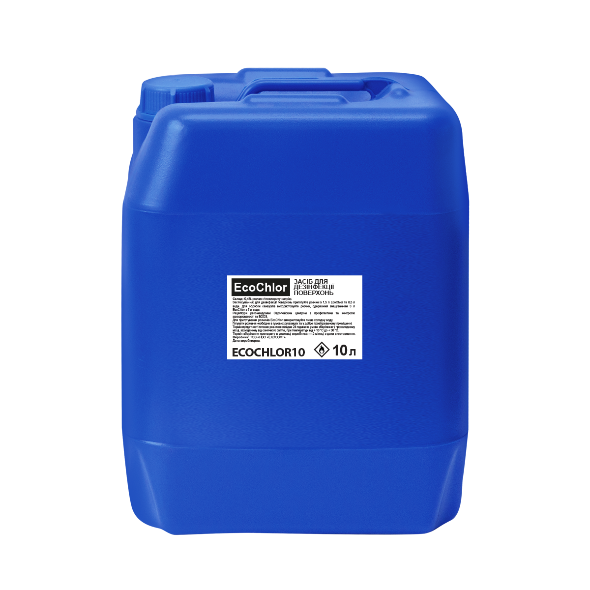 Засіб для дезінфекції поверхонь та санвузлів Ecosoft Ecochlor 10 л