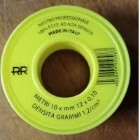 Фум лента для газовых труб желтая Temad