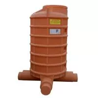 Колодязь ревізійний, 90 градусів, з 3-ма входами 1 вихід з ПЕ d = 200/160 H = 1580 mm