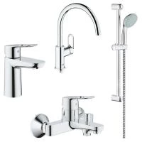 Набор смесителей Grohe BauLoop 4 в 1 для ванны и кухни