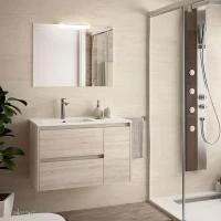 Комплект меблів NOJA 855: тумба, раковина, дзеркало, підсвітка