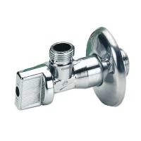 Кран кульовий для підключення сантехприладів кутовий Evro-Termo 1/2