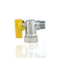 Кран кульовий газовий з накидною гайкою кутовий Bianchi метелик 1/2