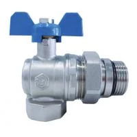 Кран кульовий з американкою кутовий Hidra 1/2