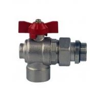 Кран кульовий з американкою кутовий Bianchi 1/2