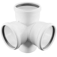 Крестовина двухплоскостная Rehau Raupiano 110x110x110 мм 87°